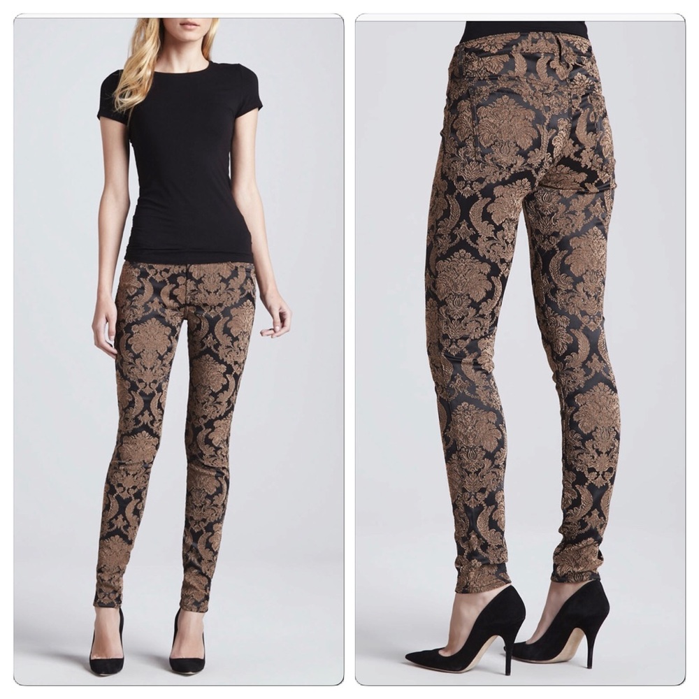 NWT7 for all mankind,THE SKINNY FEATHERED JACQUARD - Picture 2 of 8
